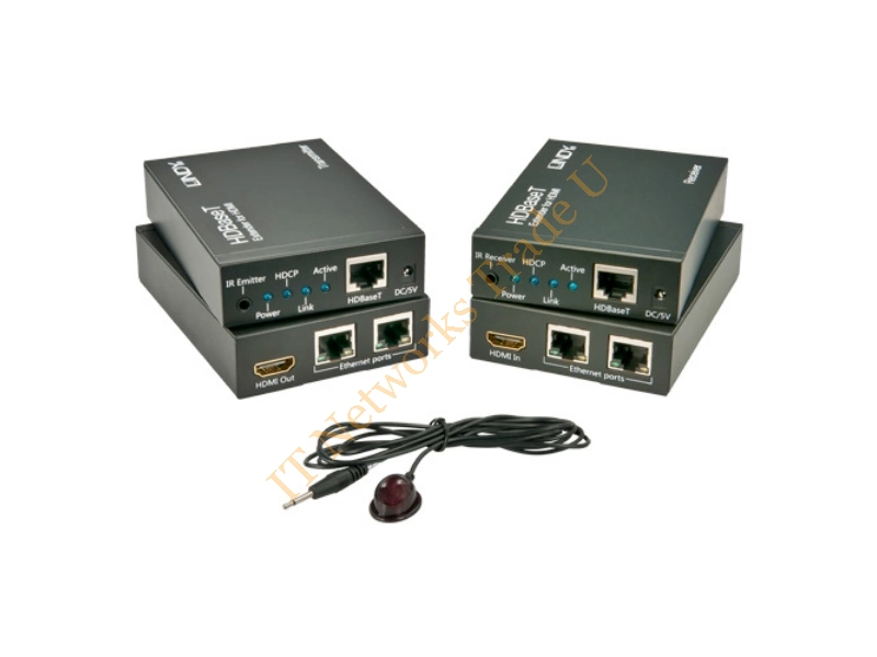 Lindy 38119 AV transmitter & receiver Black AV extender