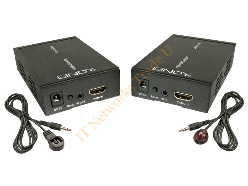 Lindy 38126 AV transmitter & receiver Black AV extender