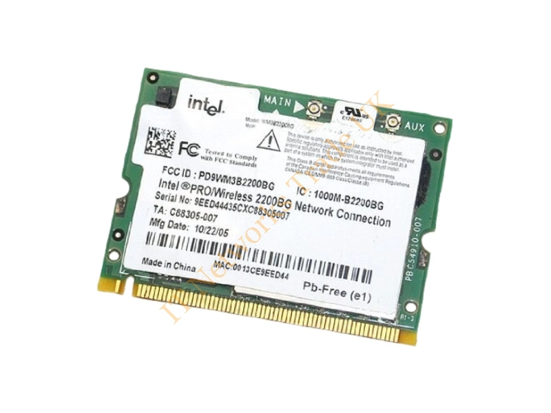 381582-001 HP Mini PCI IEEE 802.11b/g Notebook Wireless LAN Card Broadcom (Intel Wireless Pro)