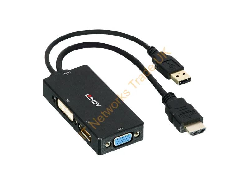 38182 - Lindy HDMI to DisplayPort, DVI and VGA Converter