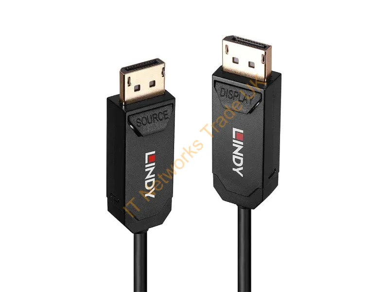 38520 - Lindy 10m Fibre Optic Hybrid DP 2.0 UHBR10 Cable