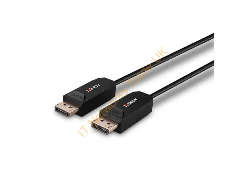 38525 - Lindy 50m Fibre Optic Hybrid DP 2.0 UBHR10 Cable