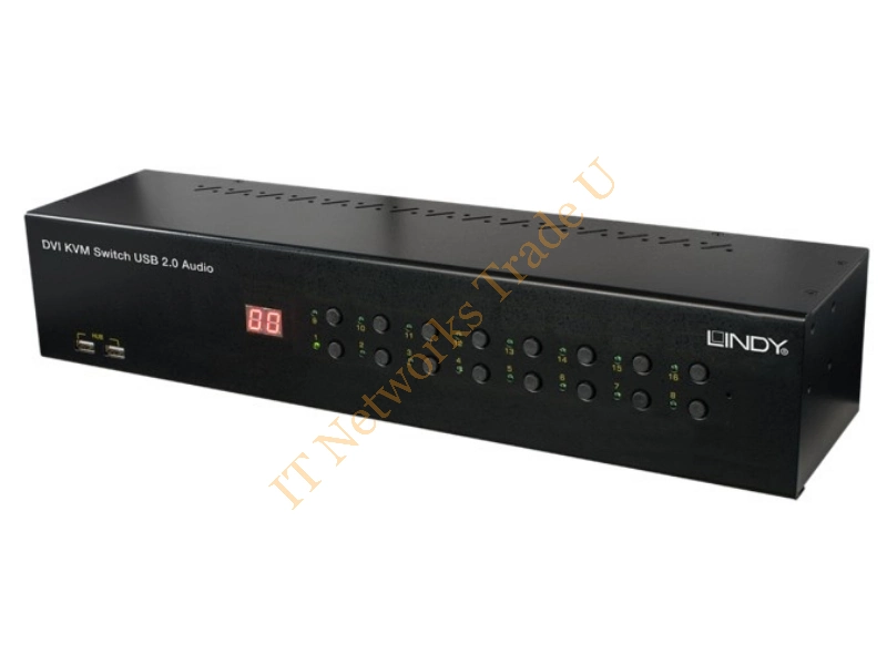 39318 - Lindy 39318 Black Network KVM Switch