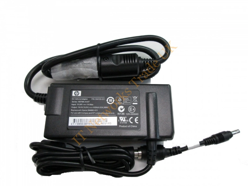 394159-001 HP 90-Watts Smart Auto/Truck EOS Power Adapter