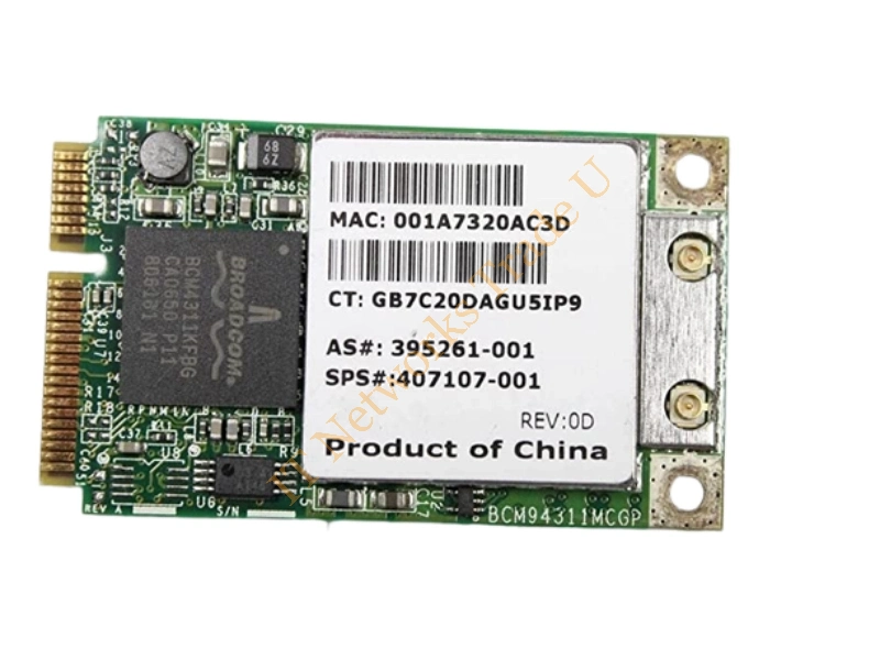 395261-001 HP Mini PCI-Express 54G WiFi 802.11b/g High-Speed Embedded Wireless LAN (WLAN) Network Interface Card for NC6400 Business Notebook PC Wireless LAN Card
