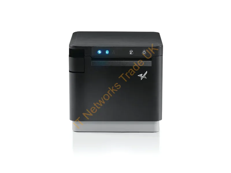 39659390 - Star Micronics MCP31CBI BK E+U, mPOS Receipt Printer 400mm/s Direct Thermal, 58/80mm paper width, Bluetooth, USB-C with Power Delivery for iOS / Android, Ethernet LAN, USB-A peripheral hub, CloudPRNT Next, Black Case, EU UK, 24VDC PS included