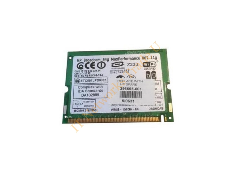 396695-001 HP Mini PCI 54G 802.11b/g High Speed Wireless LAN (WLAN) Network Interface Card for DV4000 Series Notebook Wireless LAN Card