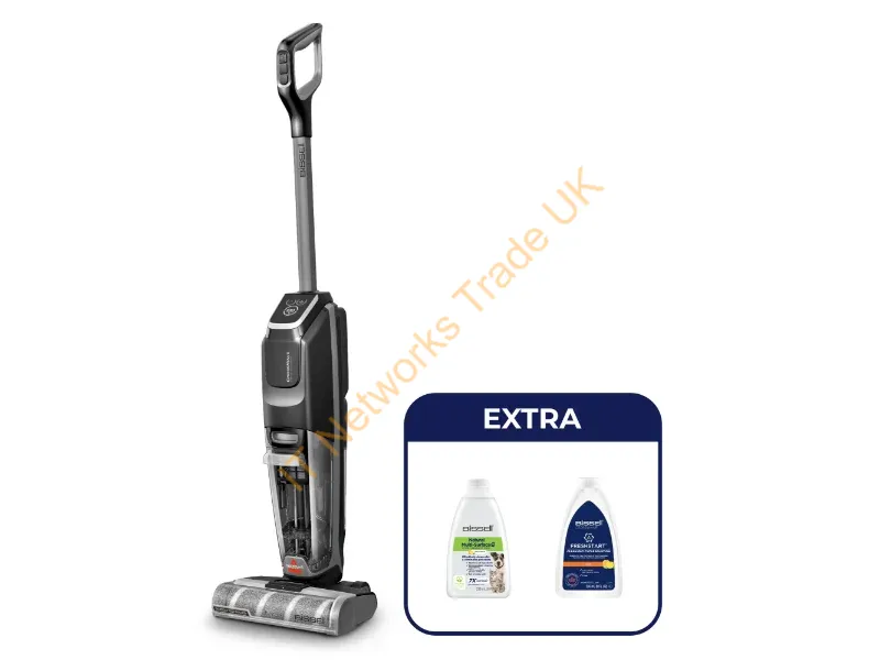 3999N - Bissell CrossWave OmniForce Edge Select Upright vacuum Battery Dry&wet Polytetrafluoroethylene (PTFE) Bagless 0 L 22 W Black, Grey