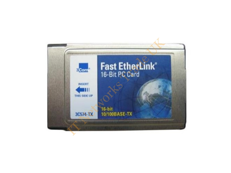 3C574-TX 3Com 100Base-TX/10Base-T 16-Bit Fast EtherLink PC Card Network Adapter