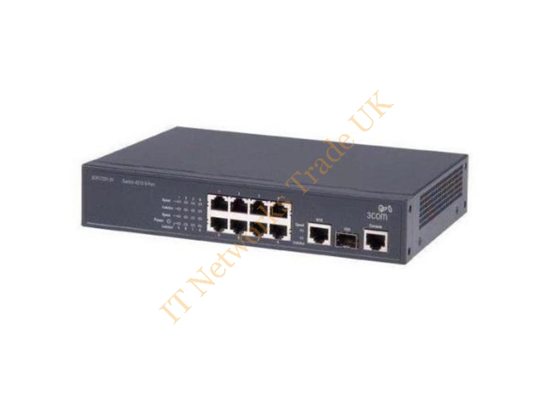 3CR17331-91 3Com 4210-9 Ethernet Switch 9 Ports Manageable 8 x RJ-45 1 x Expansion Slots 10/100/1000Base-T 10/100Base-TX Network Switch