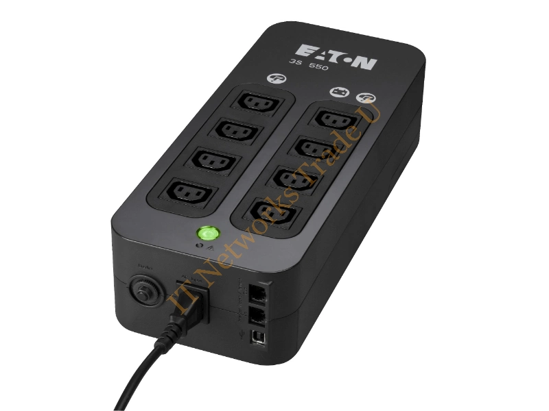 3S550IEC - Eaton 3S 550 IEC 550VA 8AC outlet(s) Mini Tower Black uninterruptible power supply (UPS)