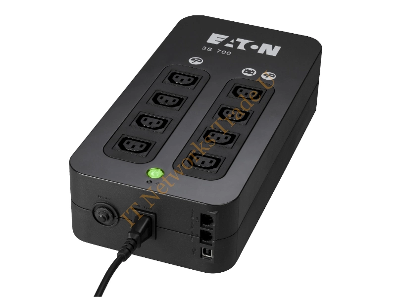 3S700IEC - Eaton 3S 700 IEC 700VA 8AC outlet(s) Mini Tower Black uninterruptible power supply (UPS)