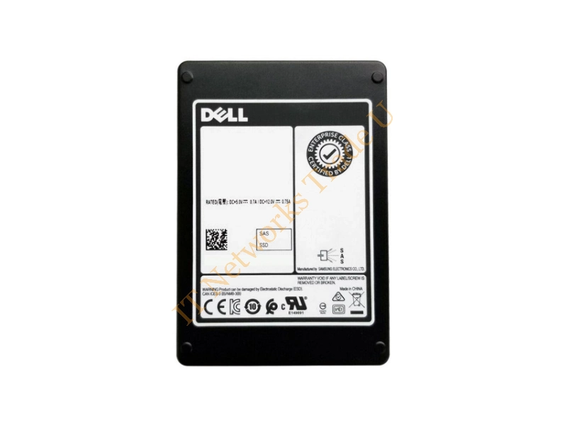 400-AQOU Dell 480GB Triple-Level Cell (TLC) SAS 12Gb/s Hot-Swappable Read Intensive 2.5-inch Solid State Drive SSD Storage