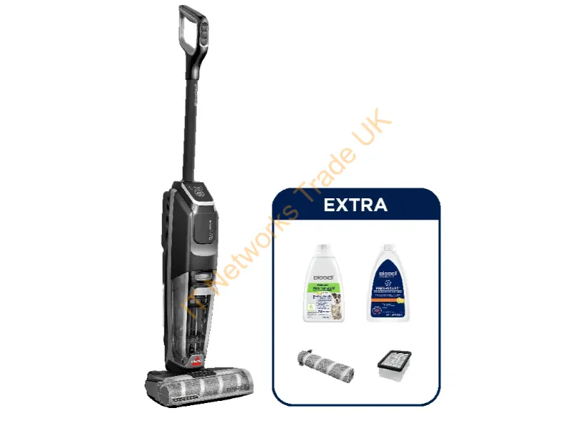 4000N - Bissell CrossWave OmniForce Edge Pro Upright vacuum Battery Dry&wet Polytetrafluoroethylene (PTFE) Bagless 0 L 200 W Black