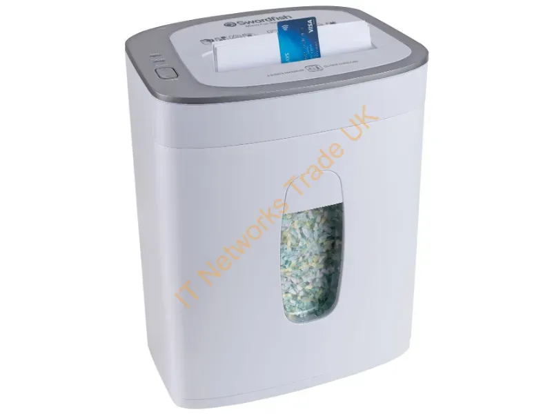 40388 - Swordfish 800XXC P-4 Cross Cut Shredder White