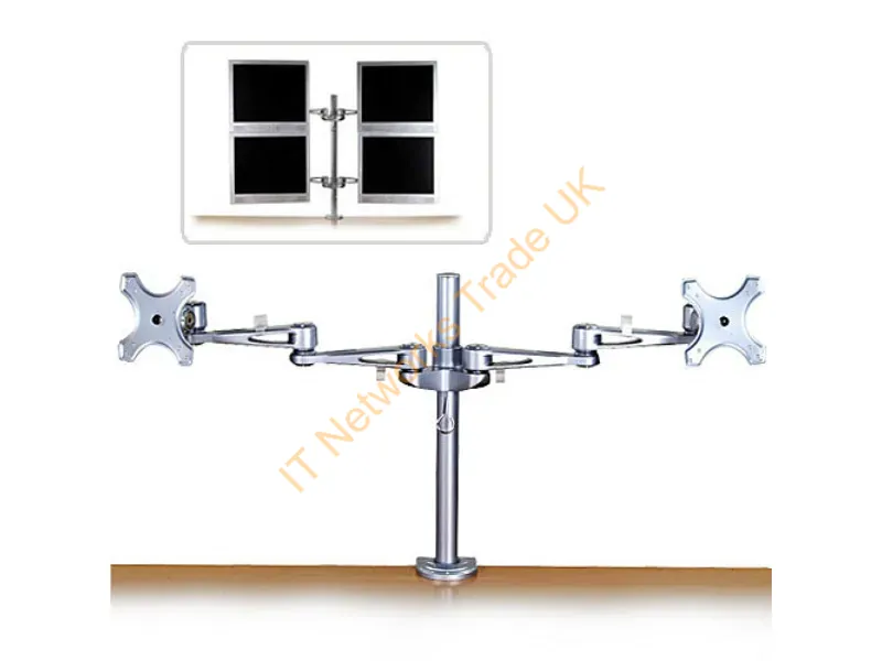 40697 - Lindy 40697 Silver flat panel desk mount Monitor Accessory