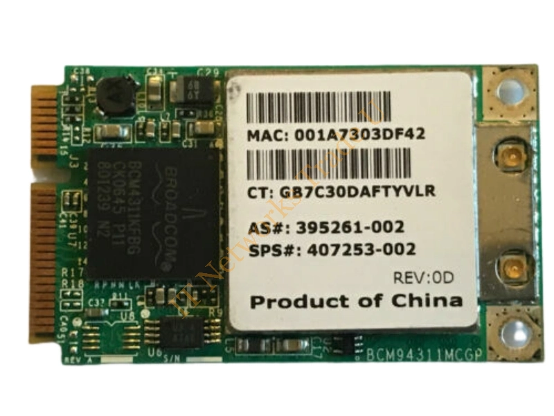 407253-002 HP Mini PCI-Express 54G WiFi 802.11b/g High-Speed Embedded Wireless Lan (WLAN) Network Interface Card for DV6000 Series Notebooks Wireless LAN Card