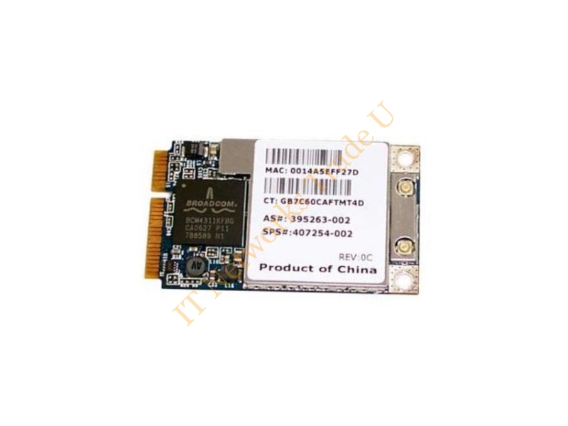 407254-002 HP Mini PCI 802.11a/b/g LJ Embedded Wireless LAN Card (WLAN)