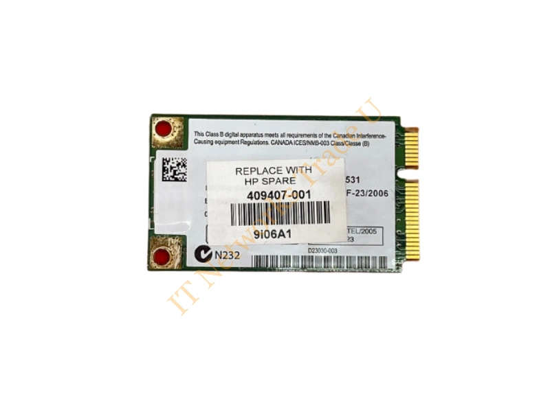 409407-001 HP Broadcom 3945ABG Mini PCI-Express 802.11a/b/g Wireless LAN (WLAN) Network Interface Card for Pavilion DV2000 Series Wireless LAN Card