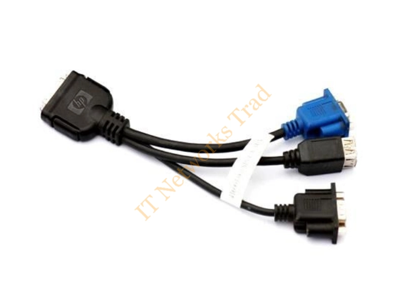 409496-001 HP Local I/O Diagnostic Adapter Cable (SUV) for HP ProLiant BL Servers Network Ethernet Cable