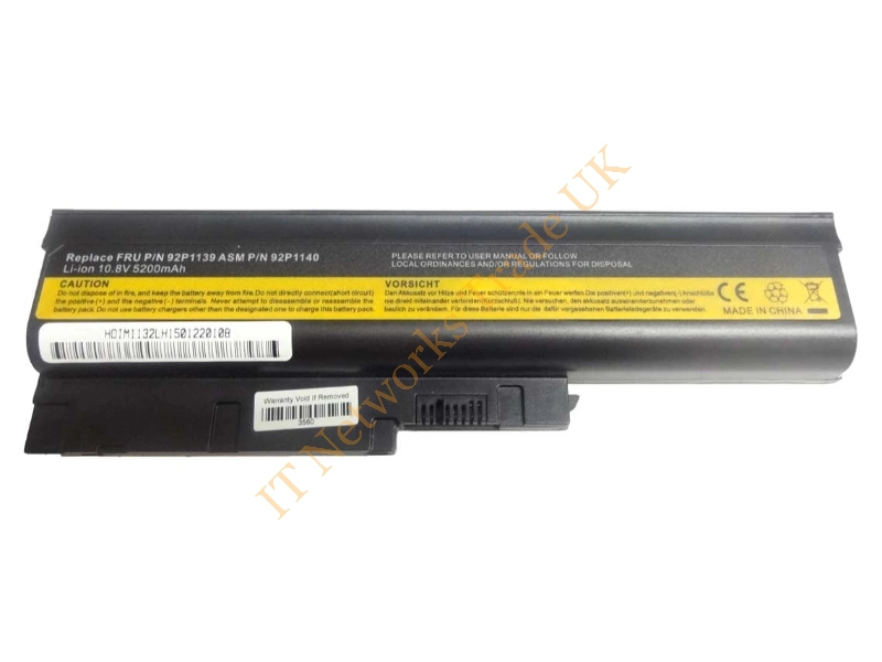 40Y6799 Lenovo 10.8 V DC 5.2AH 6 Cell Li-Ion Battery for ThinkPad T R W Z SL Series Laptop Battery