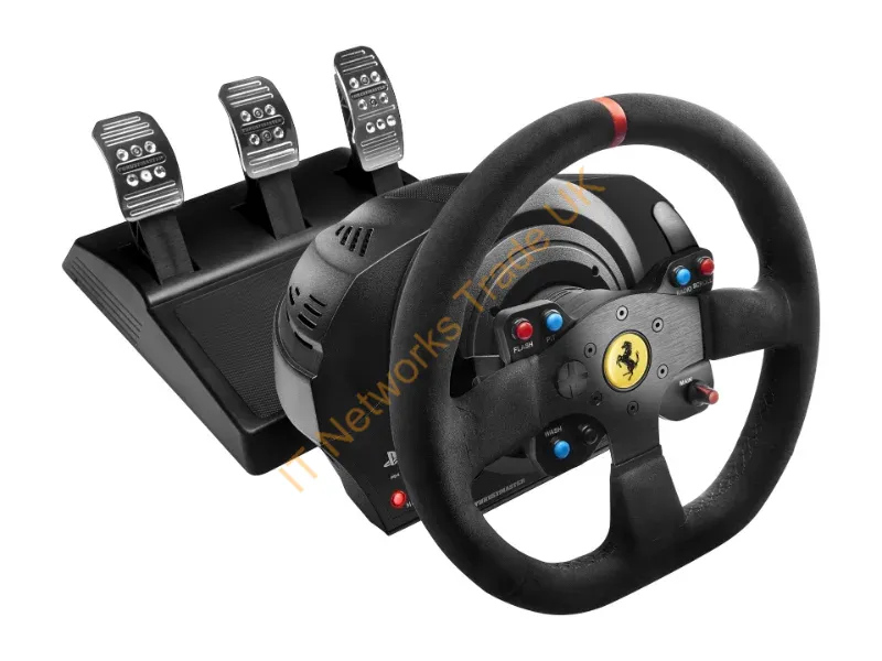 4160652 - Thrustmaster T300 Ferrari Integral Racing Wheel Alcantara Edition Black Steering wheel + Pedals Analogue / Digital PC, PlayStation 4, Playstation 3