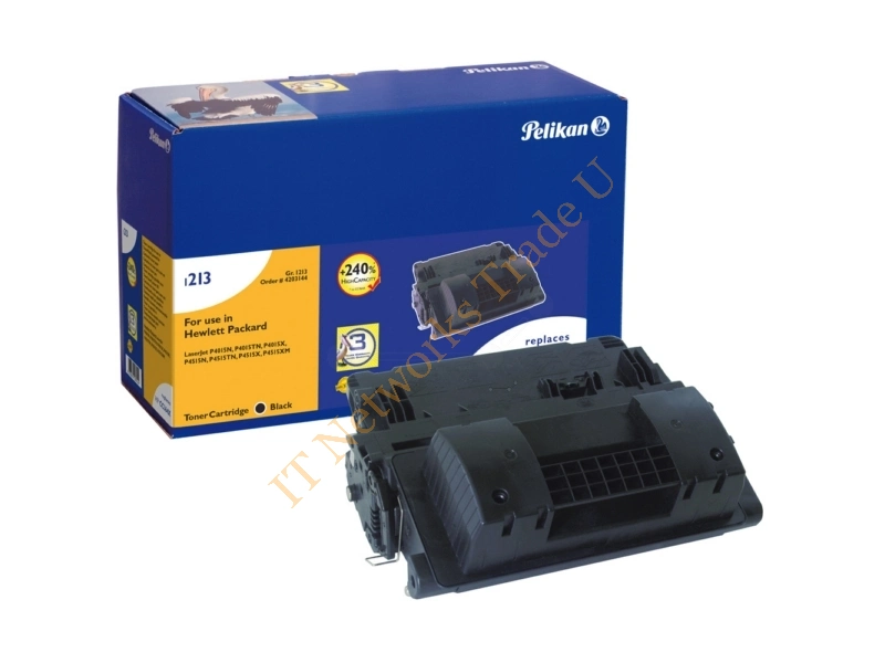 4203144 - Pelikan 4203144 (1213HC) compatible Toner black, 24K pages, 1,050gr, Pack qty 1 (replaces HP 64X) Accessory