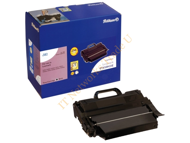 4207272 - Pelikan 4207272 (1382HC) compatible Toner black, 25K pages, 625gr (replaces Lexmark T650H11E T650H21E) Accessory