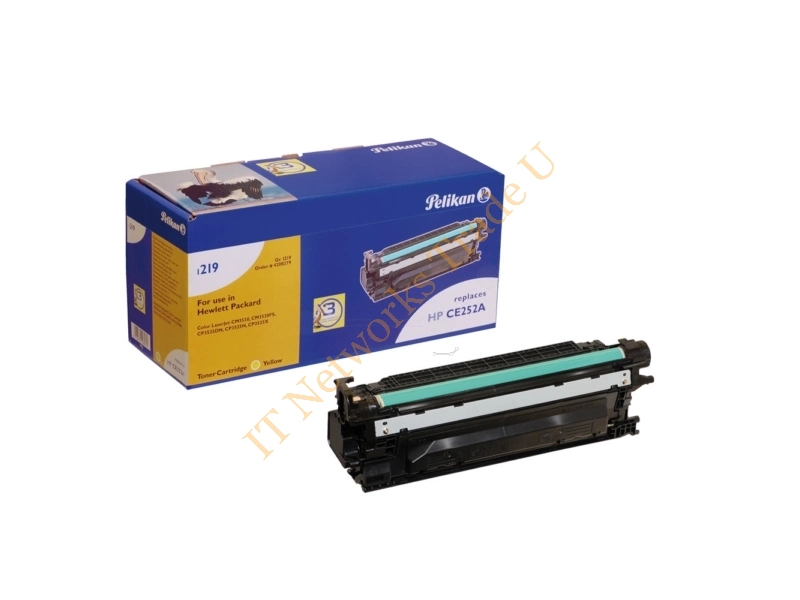 Pelikan 4208279 (1219Y) compatible Toner yellow, 8.75K pages, 150gr, Pack qty 1 (replaces HP 504A) Accessory