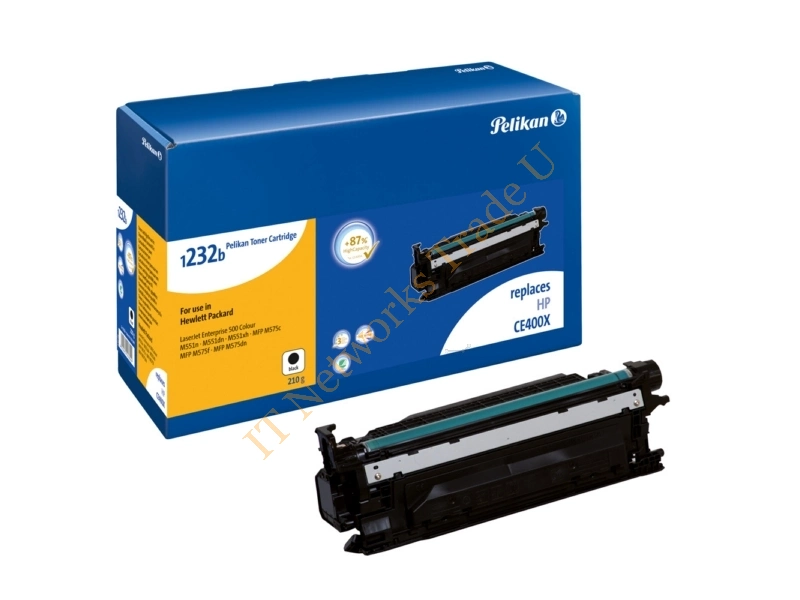 Pelikan 4218049 (1232HCB) compatible Toner black, 13.4K pages, 200gr, Pack qty 1 (replaces HP 507X) Accessory