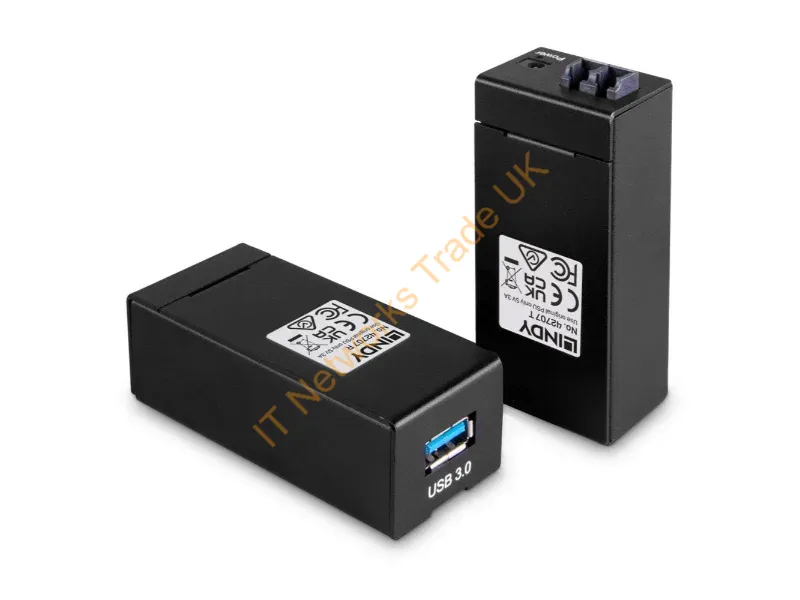 Lindy 42707 AV transmitter & receiver Black AV extender