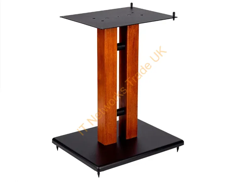 42839 - Monoprice 42839 Speaker Mount Floor Steel, Wood Black, Wood