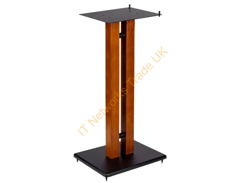 42842 - Monoprice 42842 Speaker Mount Floor Steel, Wood Black, Wood