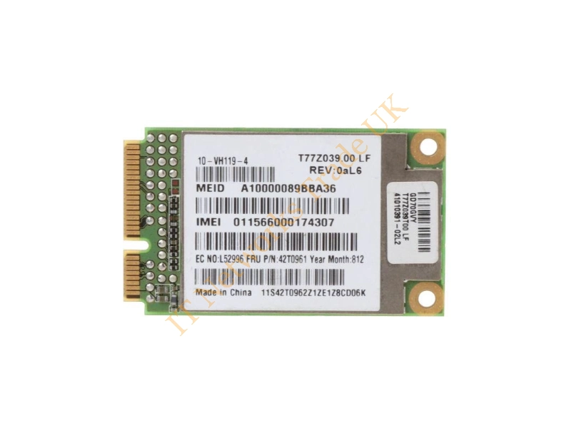 42T0961 IBM Lenovo Wireless UNDP Broadband PCI Express Card Wireless LAN Card
