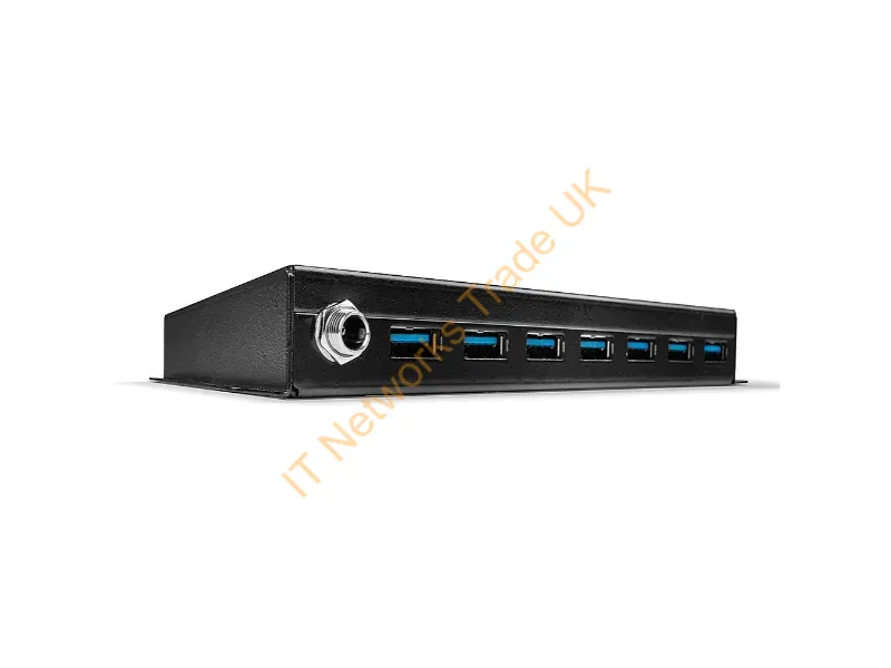 Lindy USB 3.0 7 Port 5000Mbit/s Black interface hub Accessory