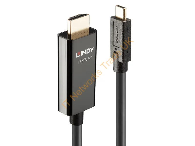 43315 - Lindy 5m USB Type C to HDMI 4K60 Adapter Cable with HDR