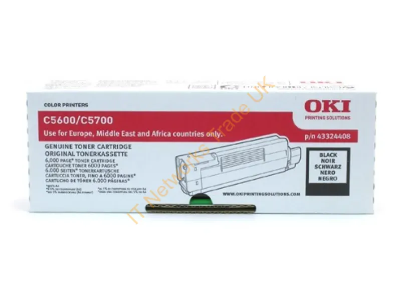OKI 43324408 Toner black, 6K pages @ 5% coverage Accessory