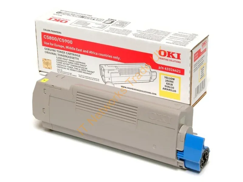 OKI 43324421 Toner yellow, 5K pages @ 5% coverage Accessory