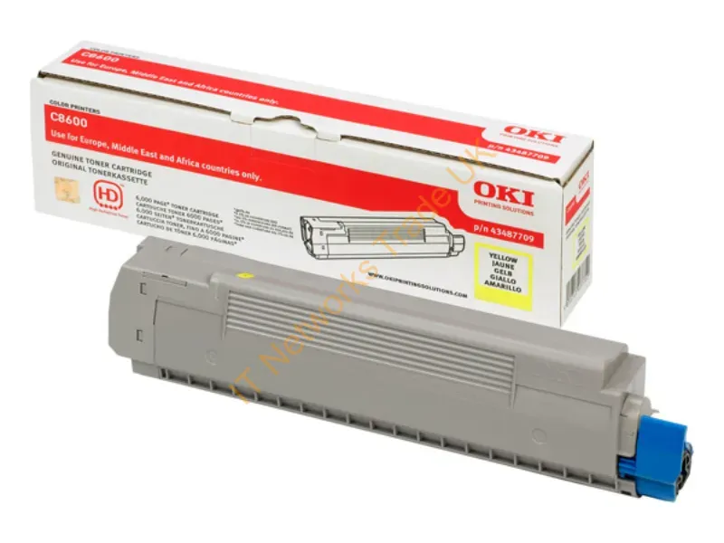 OKI 43487709 Toner yellow, 6K pages @ 5% coverage Accessory
