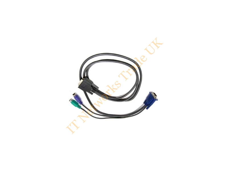 SKU: 438610-002 - HP - 6ft 1 x 4 PS2 KVM Console Cable - Retail Processor