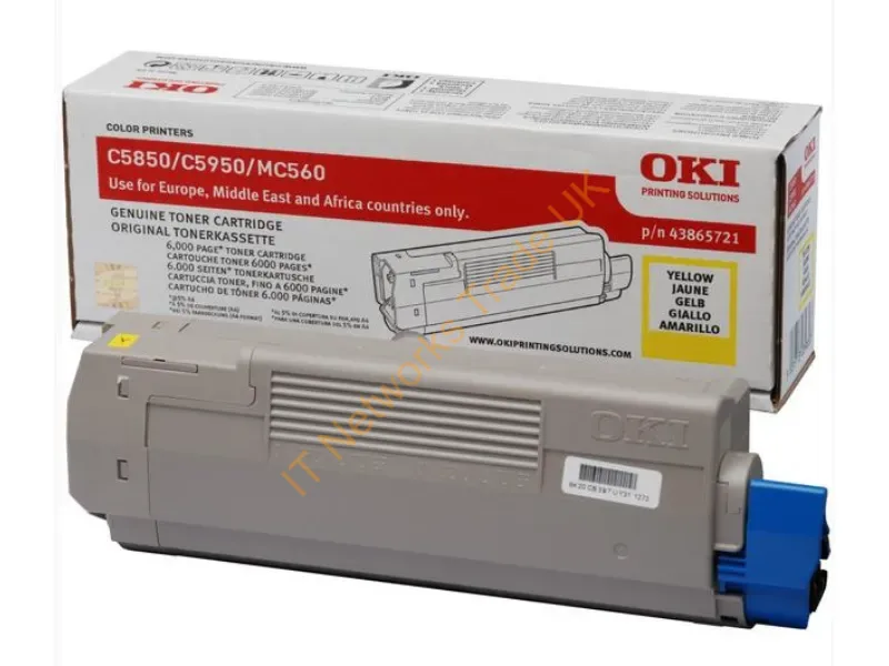 OKI 43865721 Toner yellow, 6K pages @ 5% coverage Accessory