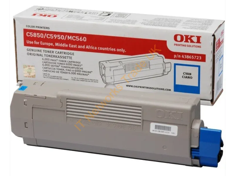 OKI 43865723 Toner cyan, 6K pages @ 5% coverage Accessory