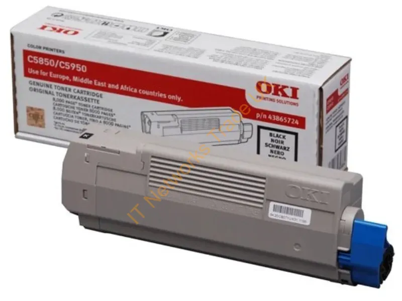 OKI 43865724 Toner black, 8K pages @ 5% coverage Accessory