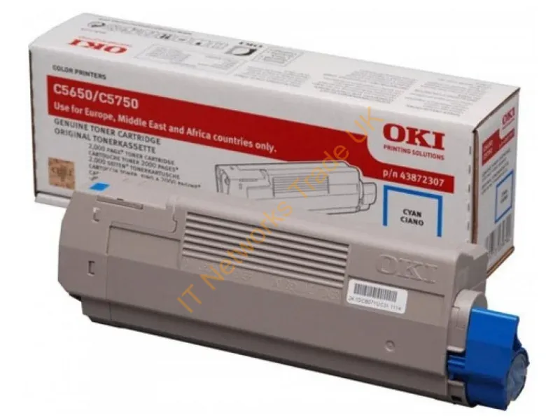OKI 43872307 Toner cyan, 2K pages @ 5% coverage Accessory
