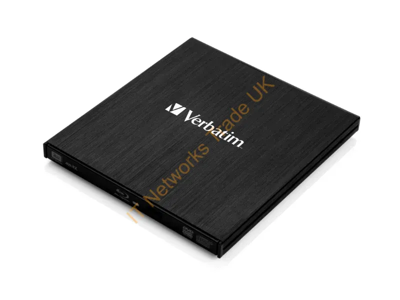 43890 - Verbatim External Slimline Blu-Ray RW Black optical disc drive