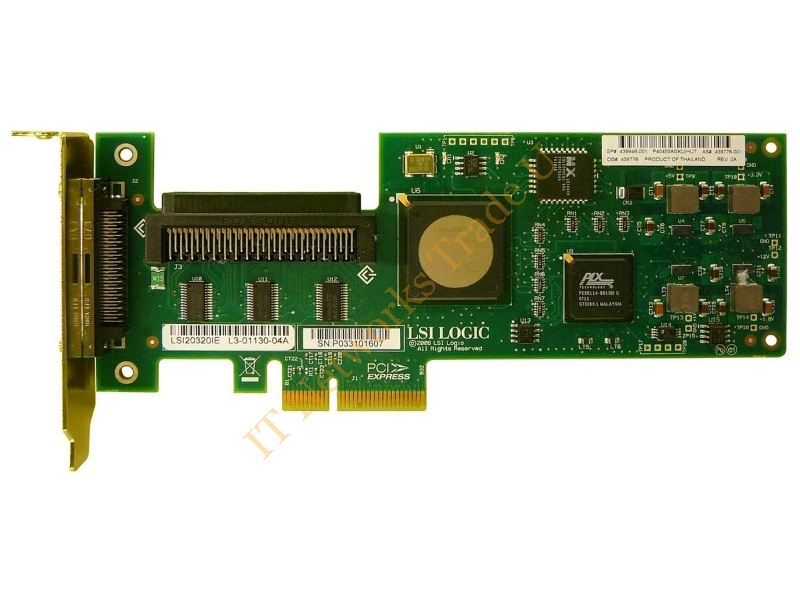 439946R-001 HP SC11XE PCI-Express X4 Single Channel SCSI Ultra320 LVD Storage Controller Host Bus Adapter RAID Controller Storage