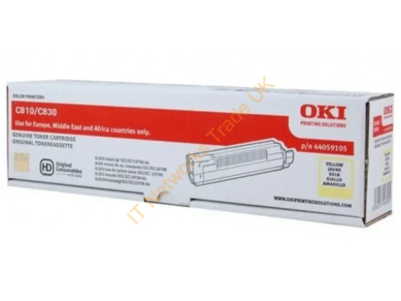 OKI 44059105 Toner yellow, 8K pages Accessory