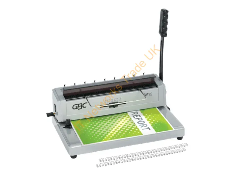 4410043 - GBC W12 Manual Punch and Wire Binding Machine Capacity 125 A4 Sheets