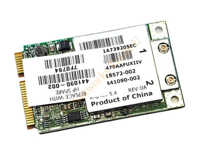 441090-002 HP Mini PCI-Express 54G 802.11b/g High Speed Wireless LAN (WLAN) Network Interface Card for DV2000/DV6000/DV9000 Series Notebooks Wireless LAN Card