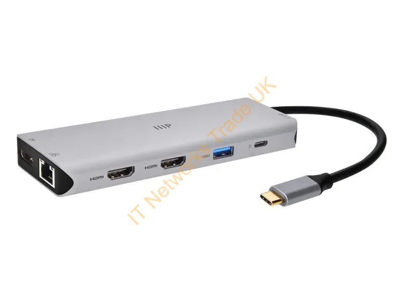 44467 - Monoprice 44467 Laptop Dock/Port Replicator Wired Usb 3.2 Gen 1 (3.1 Gen 1) Type-C Silver